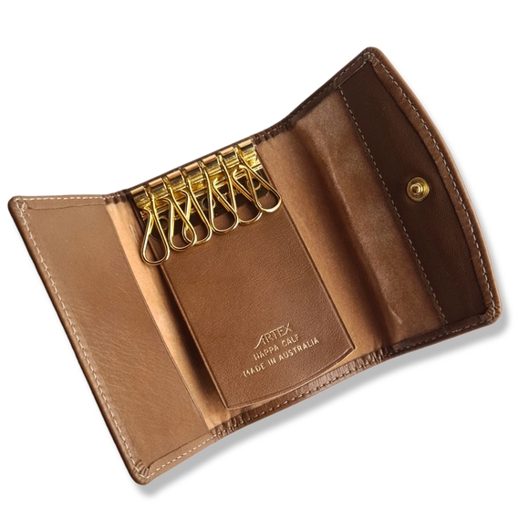 Vintage Artex Tan Leather Key Holder - Picture 4 of 11